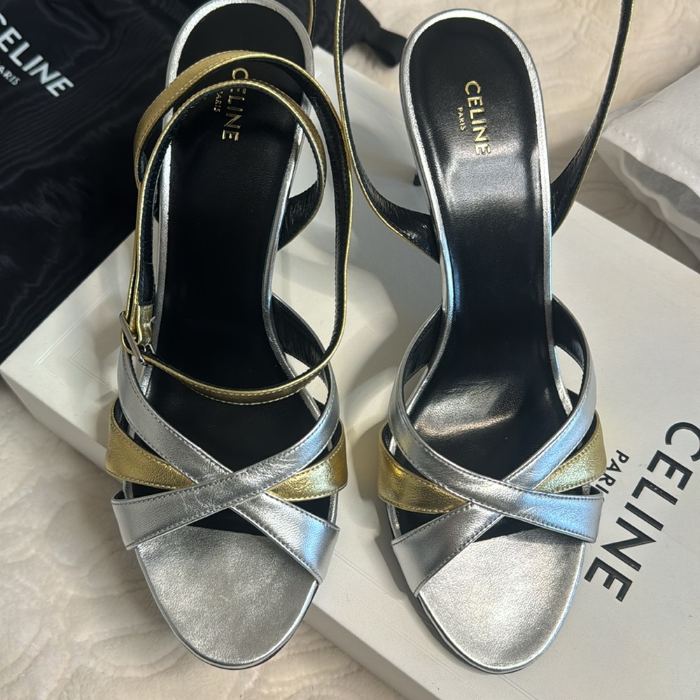 Celine Paris strap high heel sandals